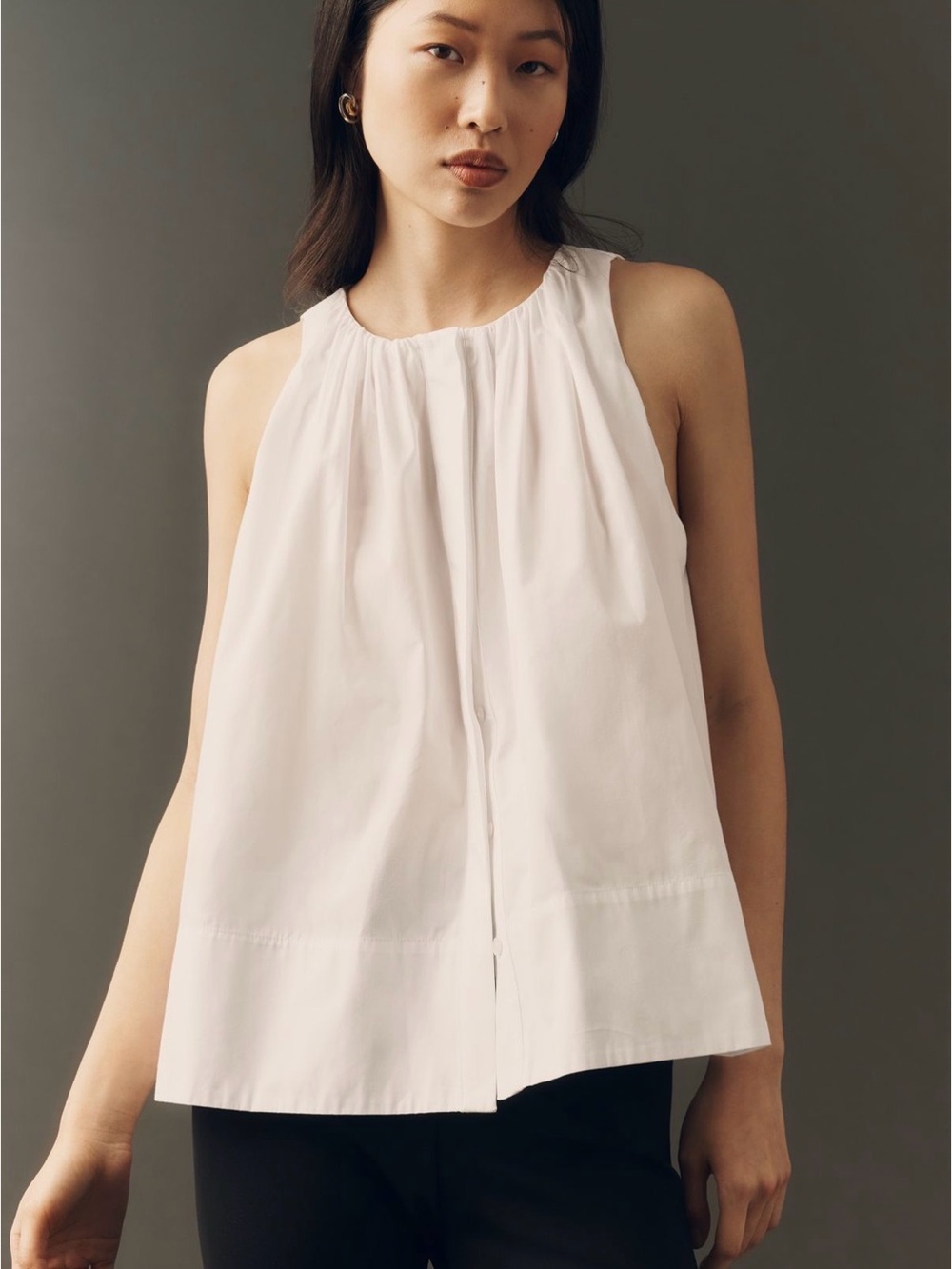 Anthropologie 100% Cotton Sleeveless Swing Top